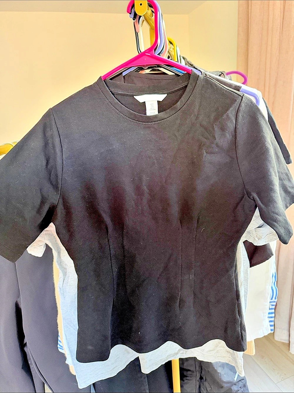 H&M Tapered-Waist Interlock T-Shirt